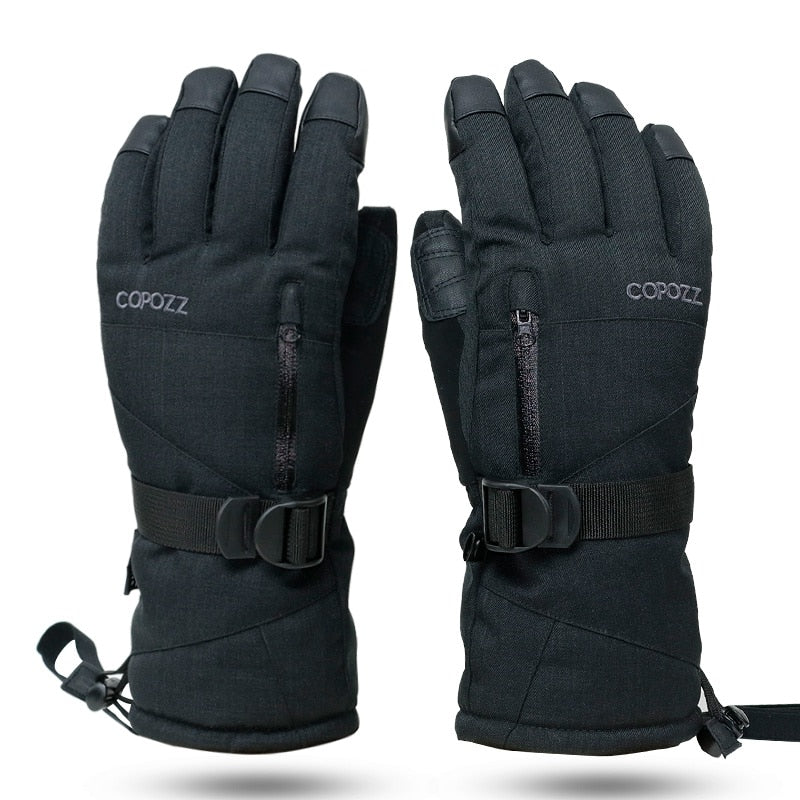 COPOZZ Ski Gloves Waterproof Gloves with Touchscreen Function Thermal Snowboard Gloves Warm Motorcycle Snow Gloves Men Women