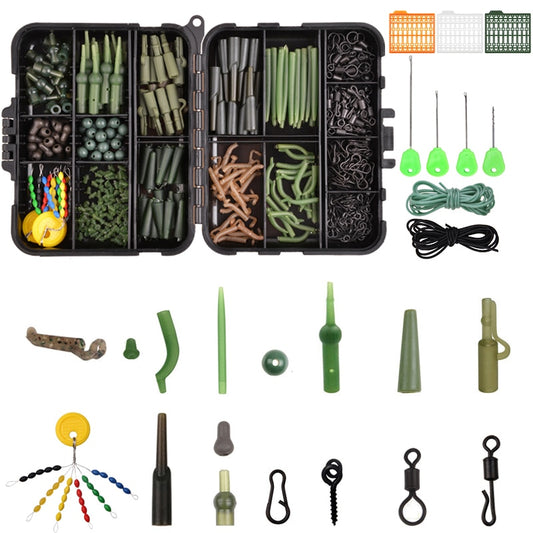 Carp fishing accessories Kit Matte carp swivels Soft Anti tangle sleeve carp fishing connector terminal fishing carp tackle