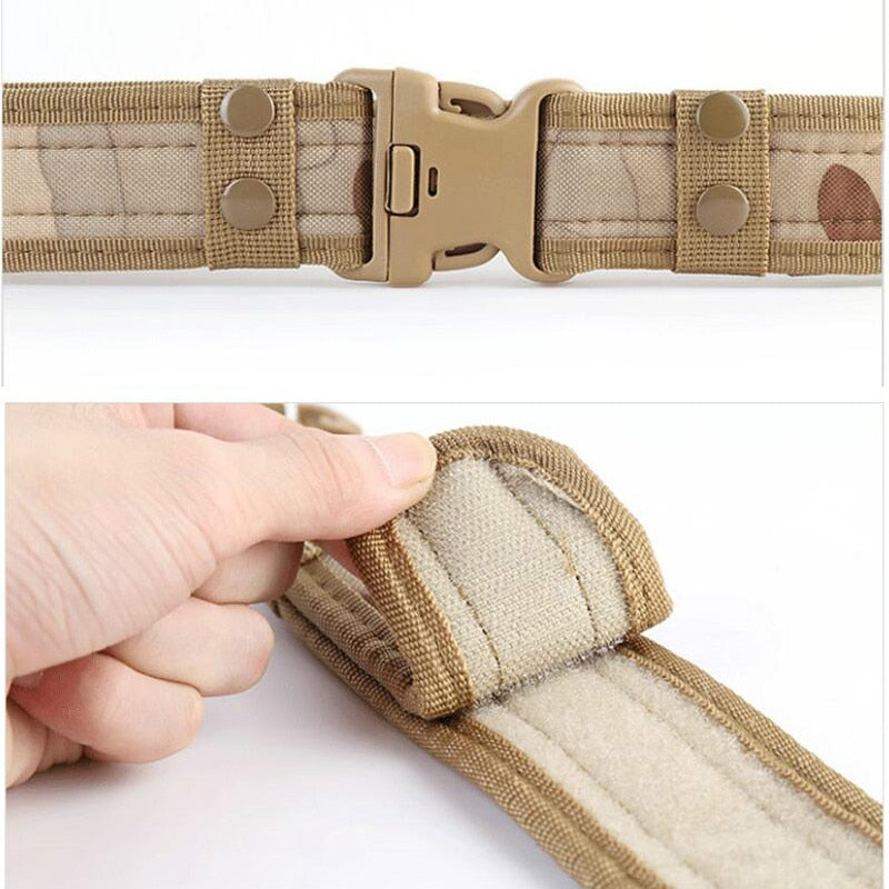 2022 New Army Style Combat Belts Quick Release Tactical Belt Fashion Men Canvas Waistband Outdoor Hunting Camouflage Waist Strap