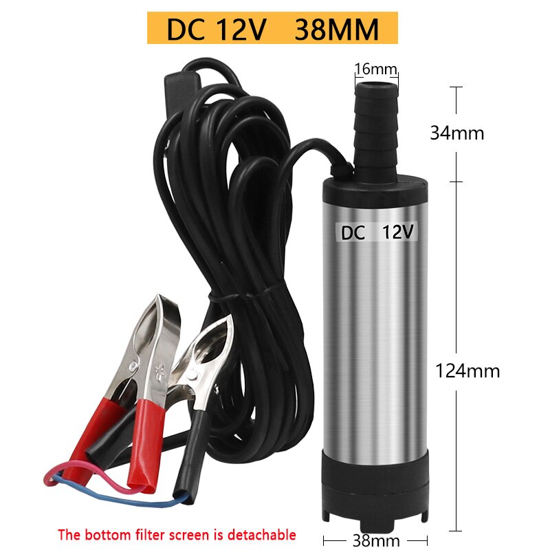 12V DC Diesel Fuel Water Oil Car Camping Fishing Submersible Transfer Pump