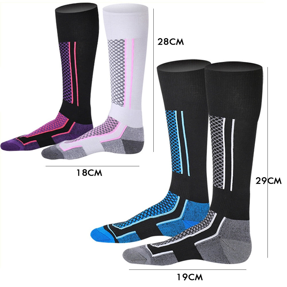 New Ski Socks Thick Cotton Sports Snowboard Cycling Skiing Soccer Socks Men Women Moisture Absorption High Elastic Thermal socks