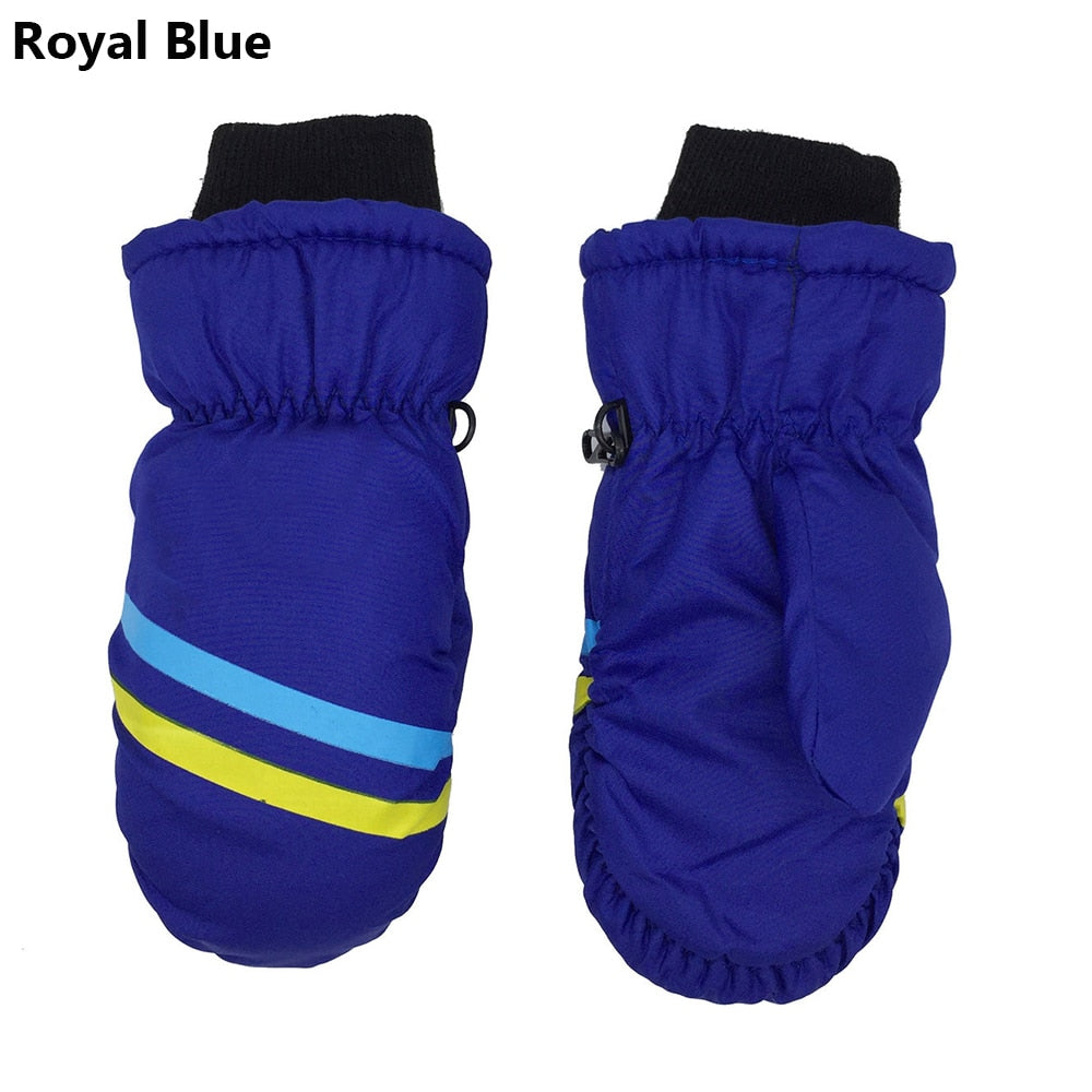 Thermal Ski Gloves Children Kids Winter Fleece Waterproof Warm Child Snowboard Snow Gloves 3 Fingers for Skiing Riding перчатки