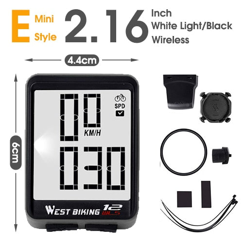 WEST BIKING Bicycle Cycling Computer Wireless Wired Waterproof digital Bike Speedometer Odometer with Backlight Bike Stopwatch