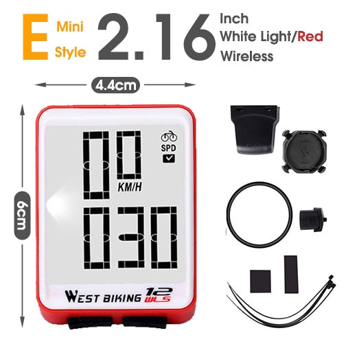 WEST BIKING Bicycle Cycling Computer Wireless Wired Waterproof digital Bike Speedometer Odometer with Backlight Bike Stopwatch