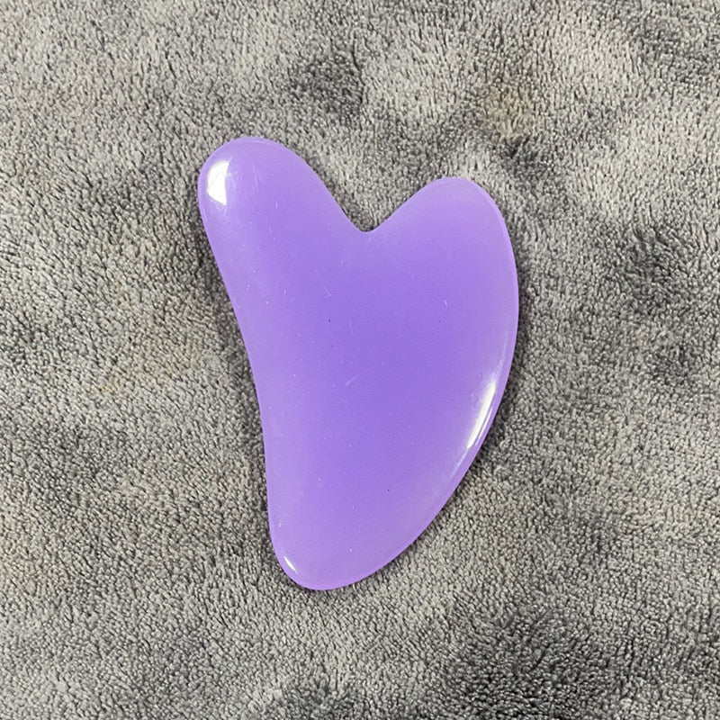 1pc Heart Shape SPA Massage Resin Gua Sha Scraping Massage Scraper Face Massager Acupuncture Guasha Board Massager for Face Tool