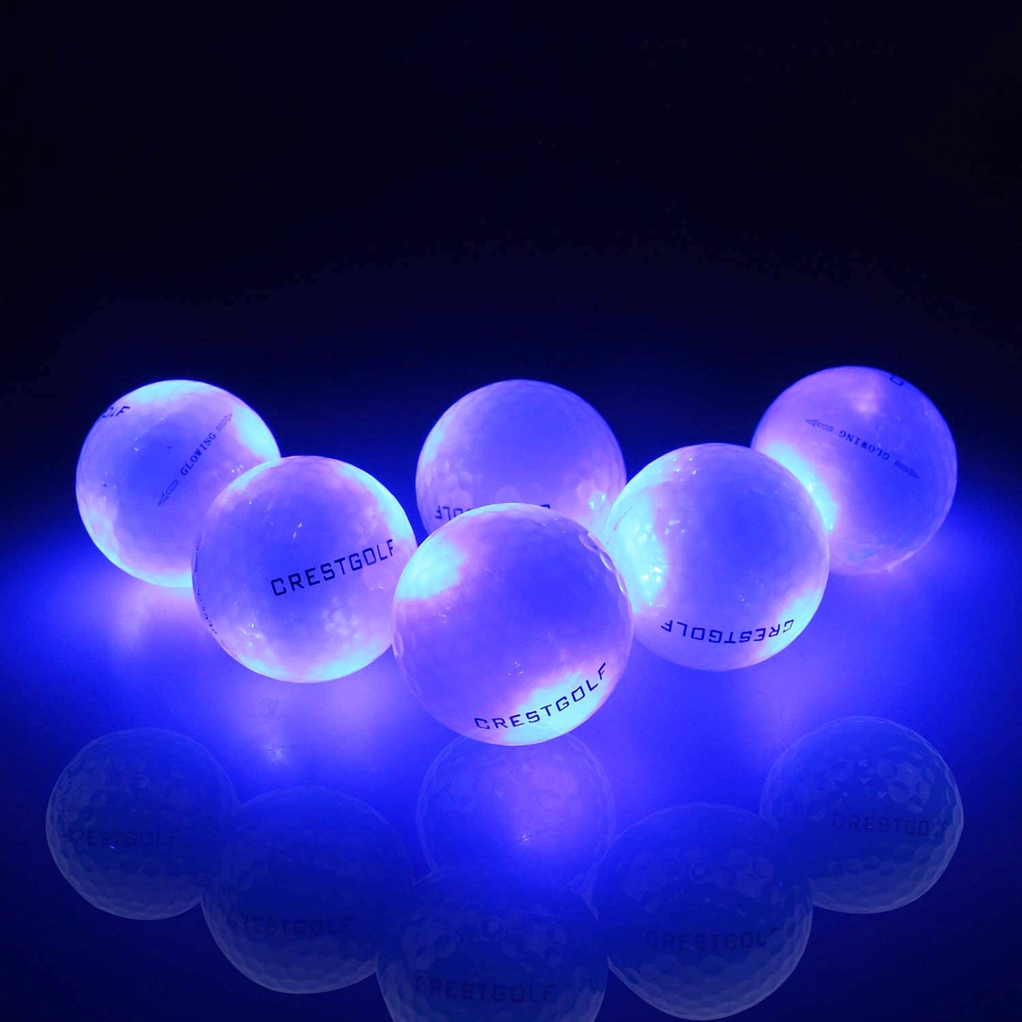 6Pcs Glow In The Dark Light Up Luminous LED Golf Balls For Night Practice Gift for Golfers