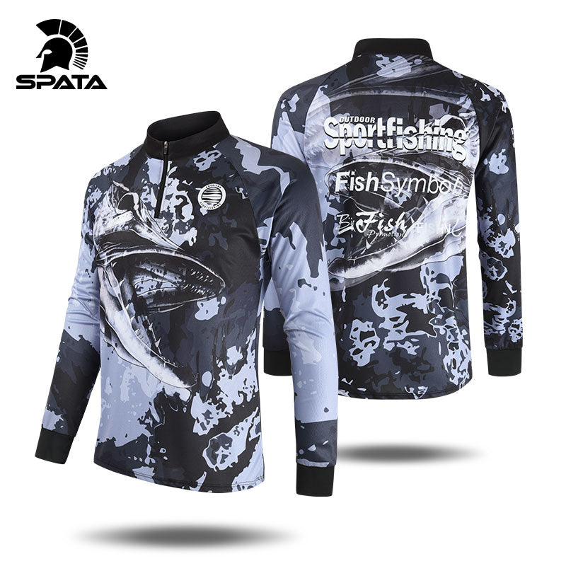 2022 New SPATA Fishing Shirts Long Sleeve Jersey Outdoor Sport Fishing Clothing Anti-UV Sun Protection Quick Dry Fishing Clothes