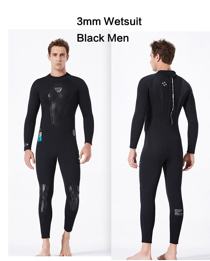 Premium 3MM Neoprene Wetsuit Men One-Piece Suits Keep Warm Surf Scuba Diving Suit Fishing Spearfishing Kitesurf Women WetSuit