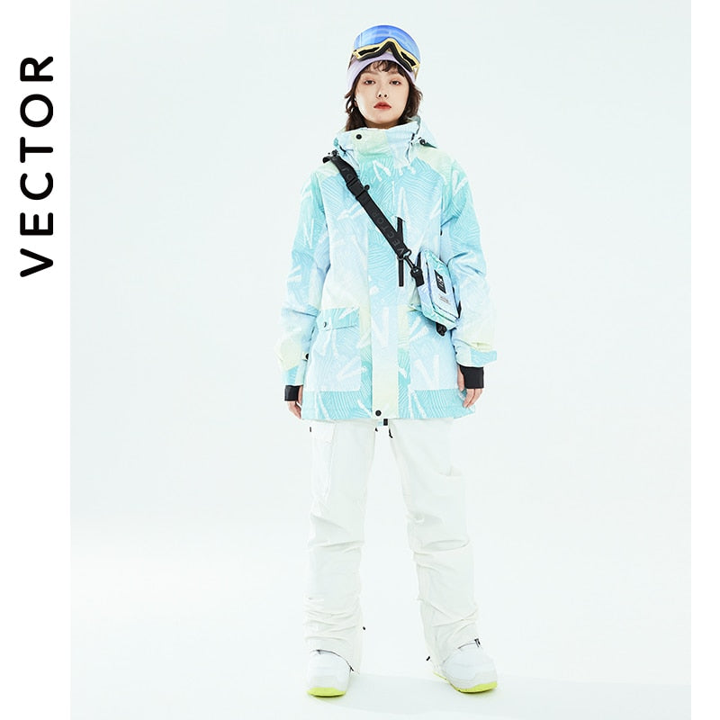 VECTOR  Men Women Ski Jacket Ski Pants Winter Warm Windproof Waterproof Outdoor Sports Snowboard Ski Coat Trousers