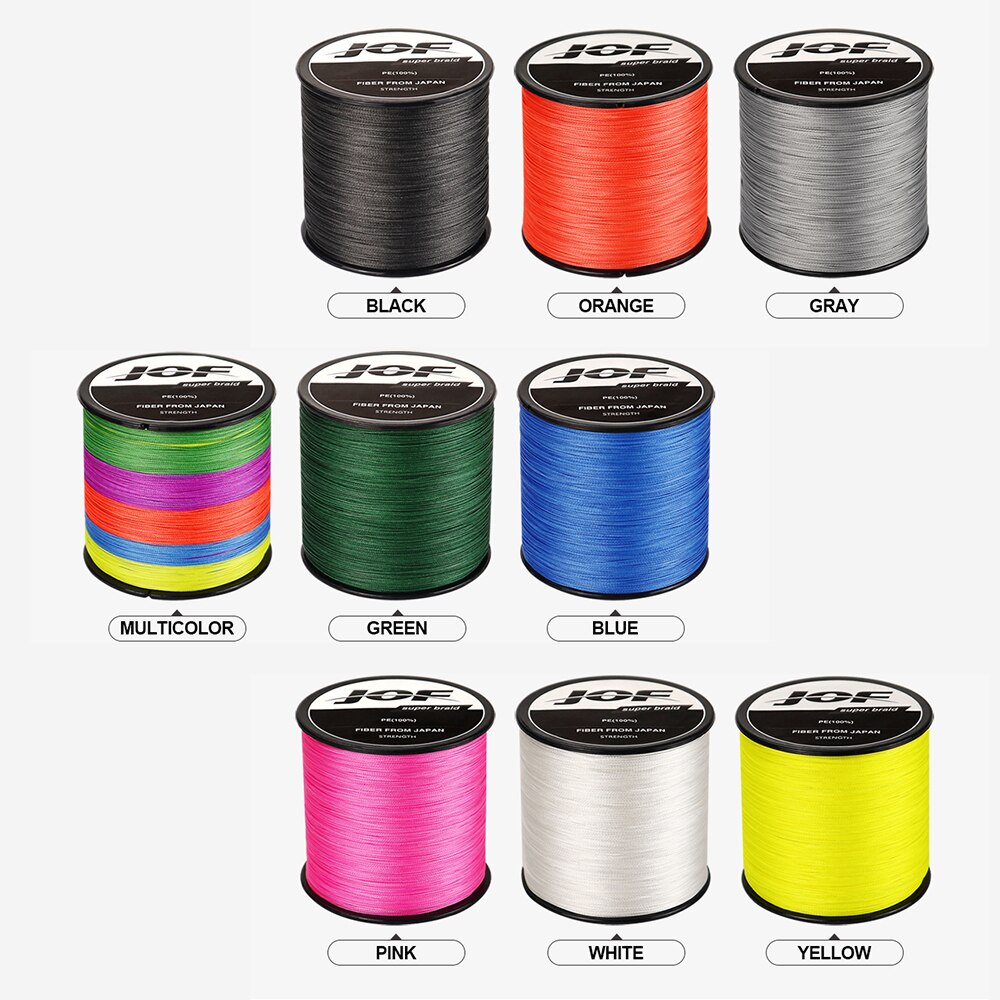 JOF 4 Strands Braided Fishing Line Multifilament 300M 500M 1000M Carp Fishing Japanese Braided Wire Fishing Accessories Pe Line