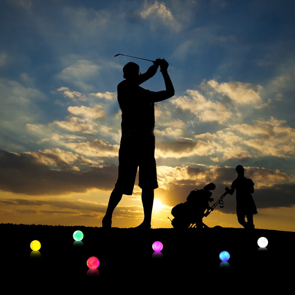 6Pcs Glow In The Dark Light Up Luminous LED Golf Balls For Night Practice Gift for Golfers