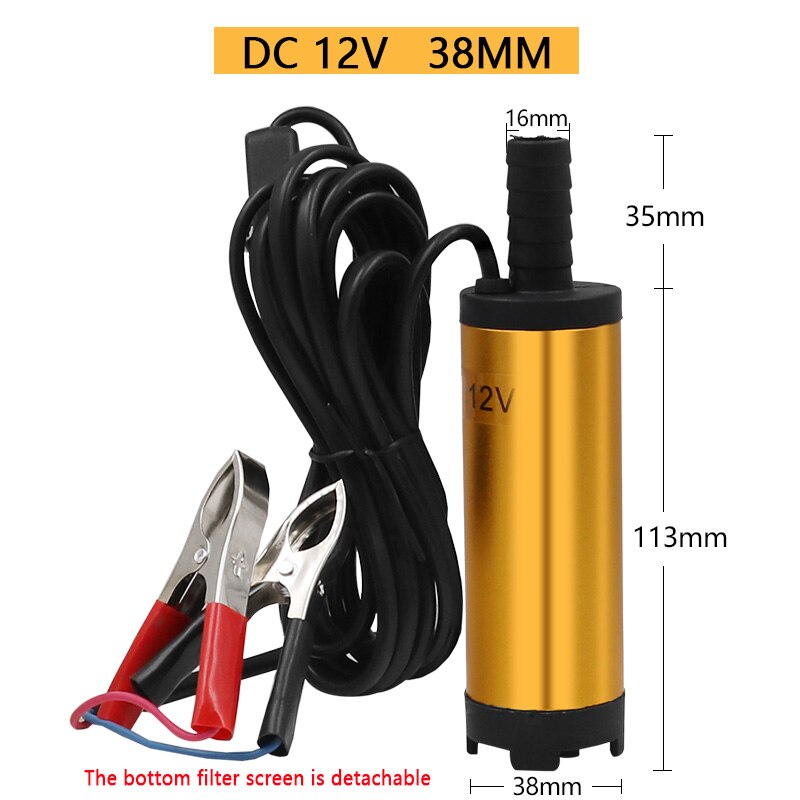 12V DC Diesel Fuel Water Oil Car Camping Fishing Submersible Transfer Pump