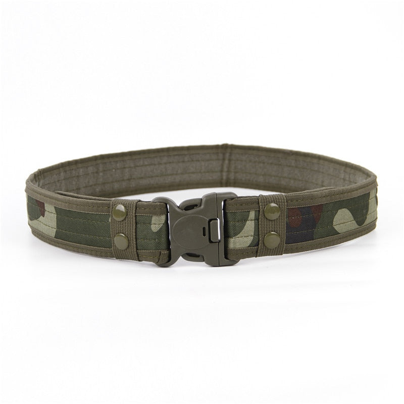 2022 New Army Style Combat Belts Quick Release Tactical Belt Fashion Men Canvas Waistband Outdoor Hunting Camouflage Waist Strap