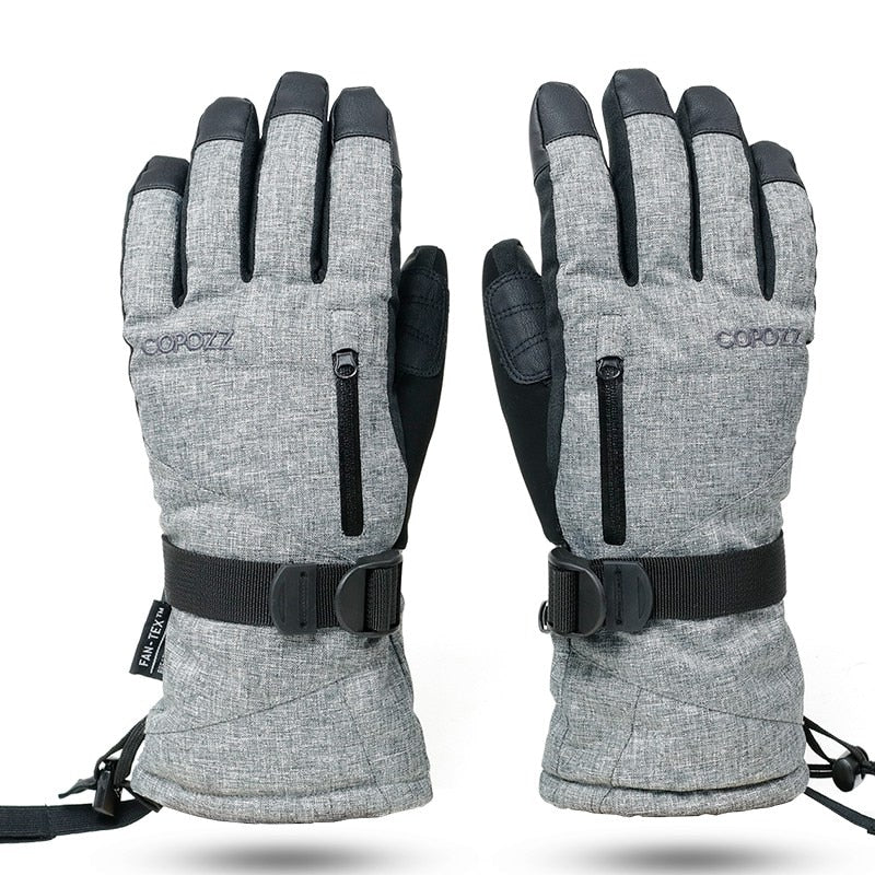 COPOZZ Ski Gloves Waterproof Gloves with Touchscreen Function Thermal Snowboard Gloves Warm Motorcycle Snow Gloves Men Women