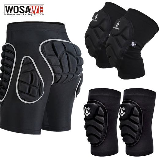 WOSAWE Motocross Shorts Protector Motorcycle Shorts Moto Protective Gear Armor Pants Hip Protection Riding Racing Equipment