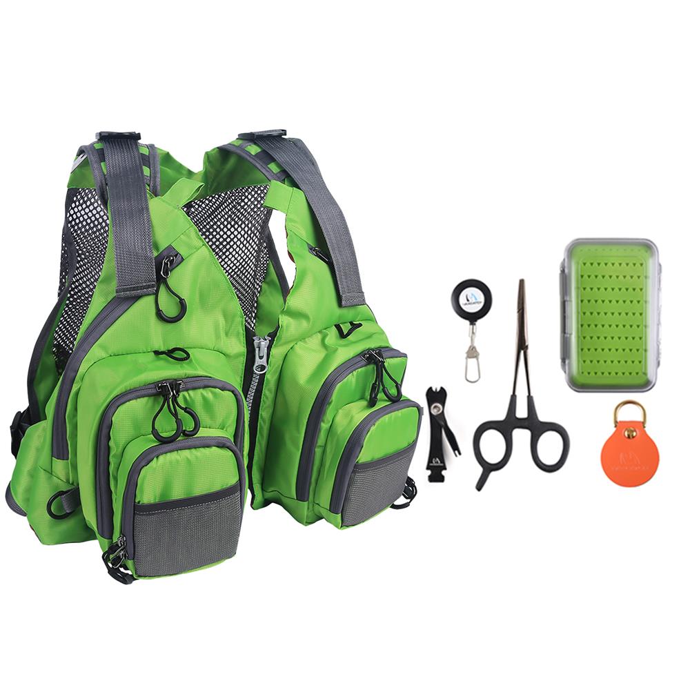 Maximumcatch Fly Fishing Vest Adjustable Mutil-Pocket Packs &amp; Detachable Cushion Fishing Vest