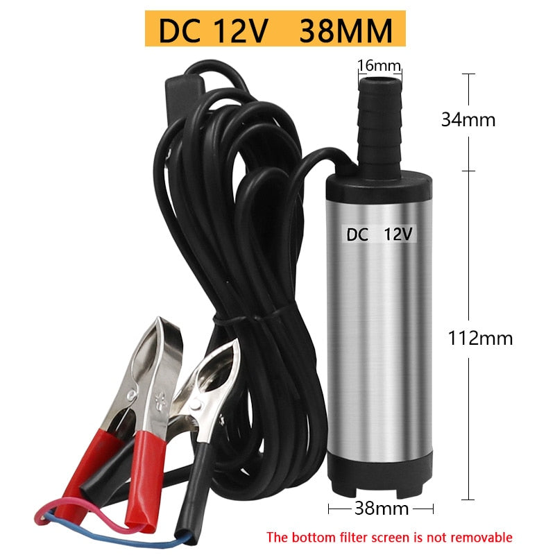 12V DC Diesel Fuel Water Oil Car Camping Fishing Submersible Transfer Pump