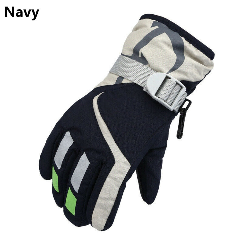 Thermal Ski Gloves Children Kids Winter Fleece Waterproof Warm Child Snowboard Snow Gloves 3 Fingers for Skiing Riding перчатки