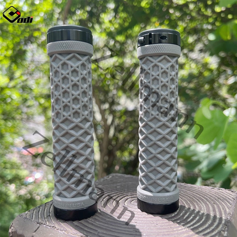 ODI Mtb Grips Silicone Bicycle Handlebar Grips Lock Ring Mountain Bike Grip Anti-vibration Anti-skid Bike Handle Bicycle Part