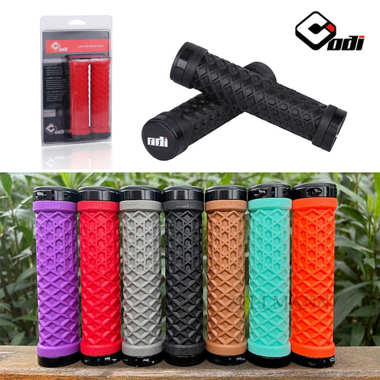 ODI Mtb Grips Silicone Bicycle Handlebar Grips Lock Ring Mountain Bike Grip Anti-vibration Anti-skid Bike Handle Bicycle Part