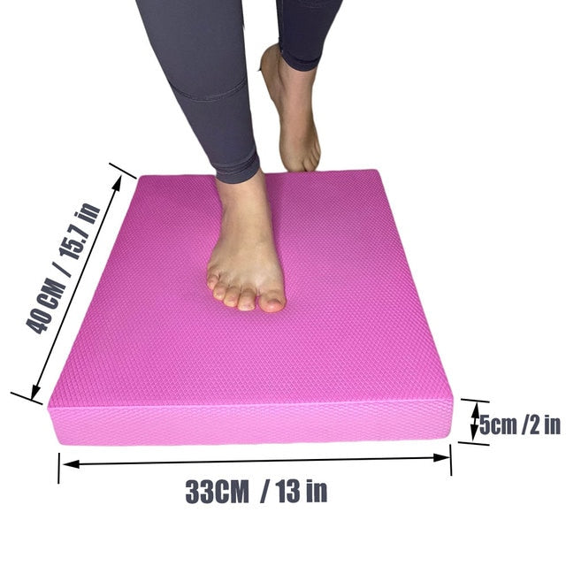 Yoga Mat Soft Balance Pad Foam Exercise Pad Non-slip Balance Cushion Pilates Balance Board for Fitness Training Body Building