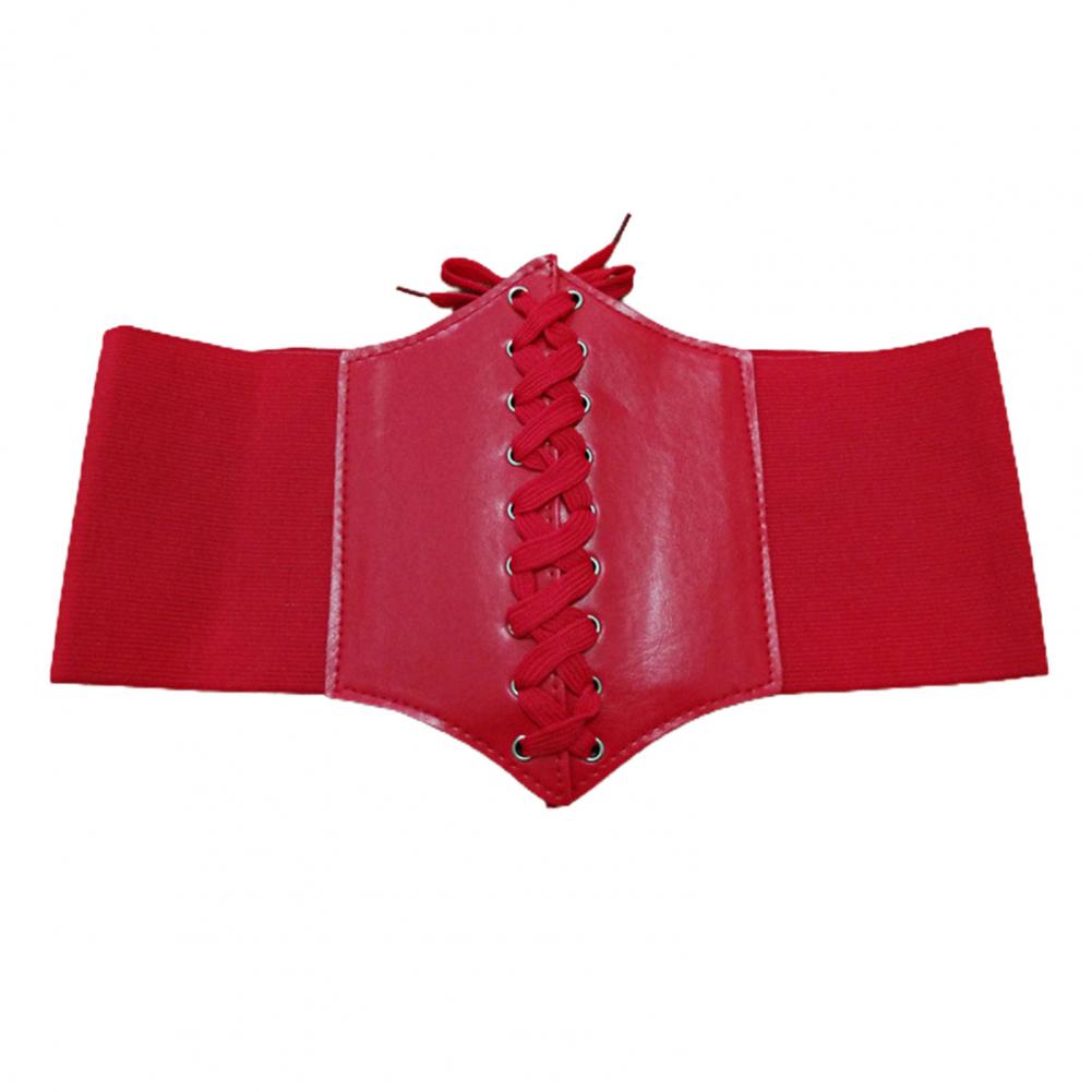 Fashion Corset Wide Belts Faux Leather Slimming Body Shaping Girdle Belt for Women Elastic Tight High Waist for Daily Wear