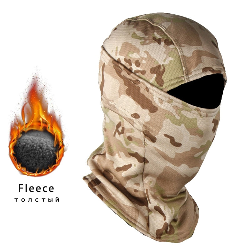 Winter Fleece Tactical Military Balaclava Outdoor Hunting Cycling Hiking Skiing Scarf Snowboard Face Mask Windproof Men Women