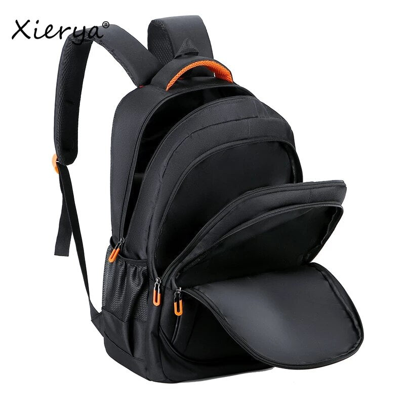 Xierya Casual Men Bag Backpack for Mens Travel Leisure Business Bag Fashion Trend Womens Bags Student Schoolbag Black Backpacks