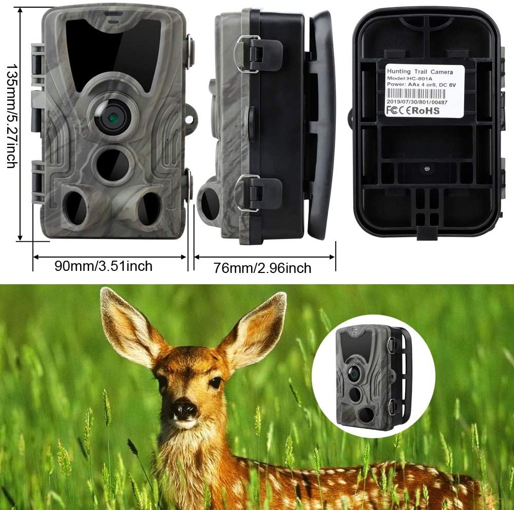 HC801A Hunting Trail Camera Wildlife Camera With Night Vision Motion Activated Outdoor Trail Camera Trigger Wildlife Scouting