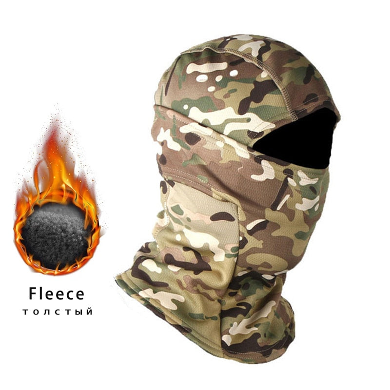 Winter Fleece Tactical Military Balaclava Outdoor Hunting Cycling Hiking Skiing Scarf Snowboard Face Mask Windproof Men Women