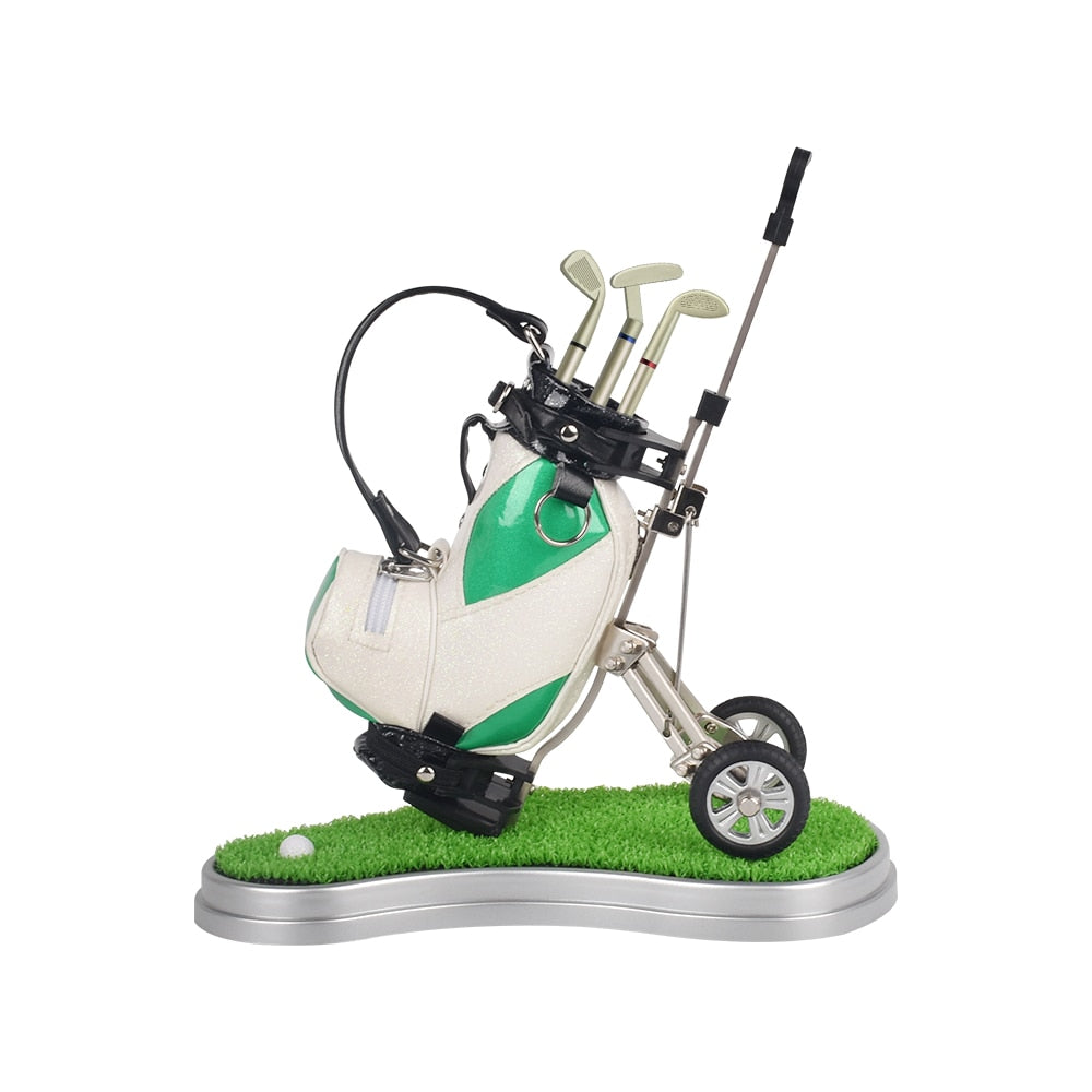 Mini Golf Pen Holder  for Desktop Decoration Bag Golf Birthday Cake Golf Gift for Golfer Coworker Fanatic Fans Father &#39;s Day