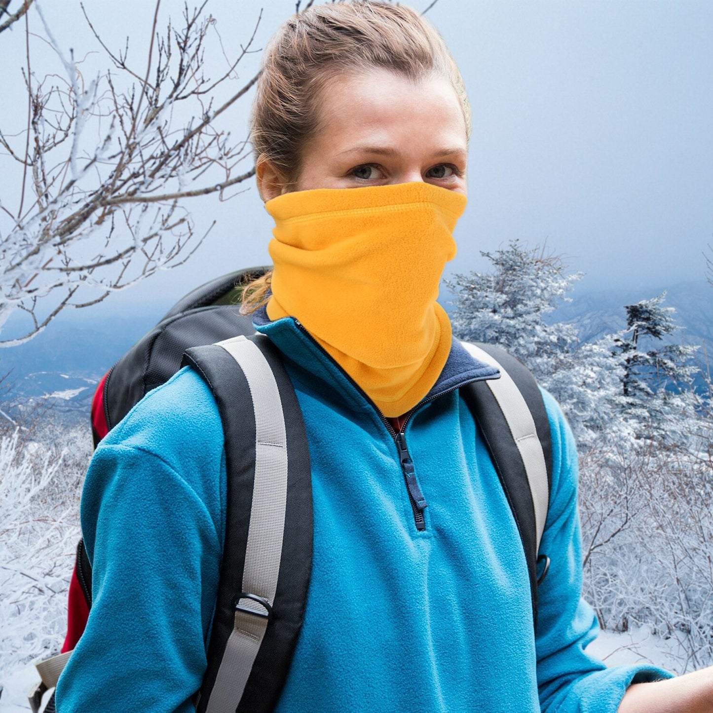 Winter Windproof Scarves Fleece Tube Bandana Scarf Mask Soft Half Face Cover SKi Snowboard Neck Warmer Gaiter Fashion Women Men