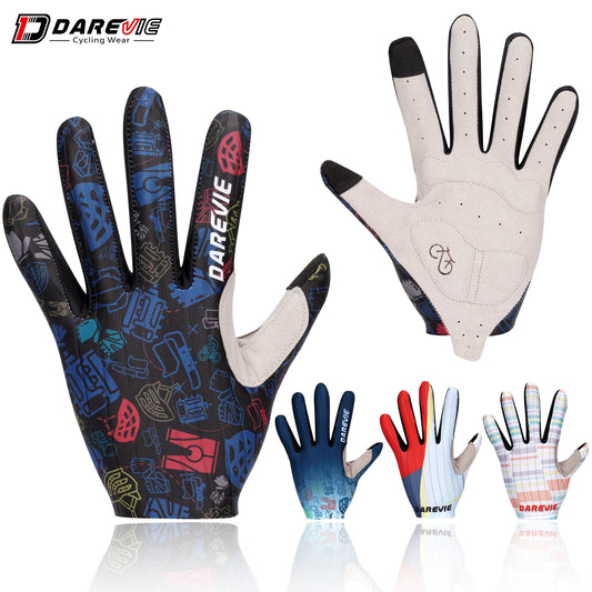 DAREVIE Cycling Gloves Full Finger 2022 New Man Women Cycling Gloves Touch Screen Shockproof Non-Slip High Quality Bike Gloves