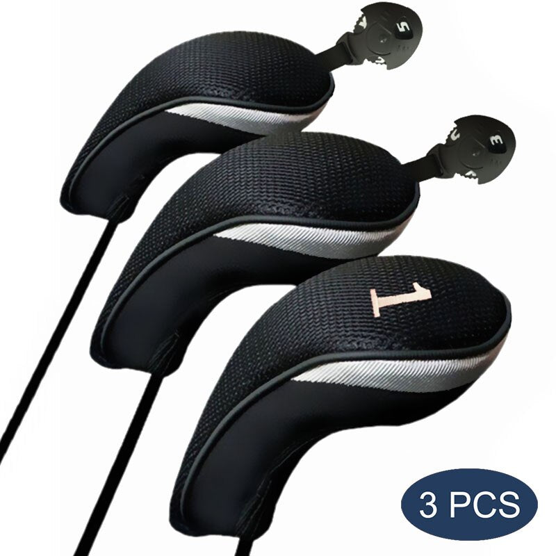 4/3/1 Pcs Set Golf Club Head Covers for Woods Clubs Headcover 1# 3# 5# Driver Fairway Hybrid Golfing Trainer Cover Drop Shipping